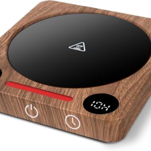 Coffee Cup Warmer, Fast Heating Coffee Mug Warmer for Desk, 2 Display Screens, Large Candle Warmer Plate with 2-10Hr Auto Shut Off, Heart-Warming Gift for Coffee Lover, Friend, Family