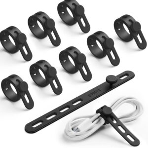 Lamicall 10Pack Silicone Cable Ties Cord Organizer