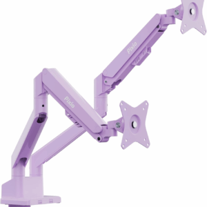 PS1D Wave Purple Dual Monitor Arm Stand Desk Mount - Fits up to 32 Inches Monitors and up to 19.8Lbs. VESA Compatibility and Integrated Cable Management
