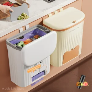 Wall Mounted Trash Can with Lid