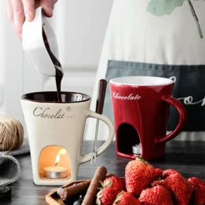 Chocolate Fondue Mug with Fork
