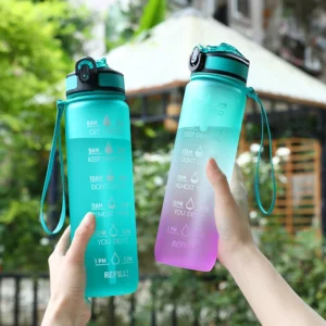 1L Sports Water Bottle with Straw