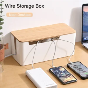 Bamboo Wire Storage Box