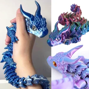 3D Printed Magic Dragon Movable Joint Fidget Toy Rotatable Articulated Office