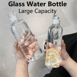 Glass Time Marker Water Bottle