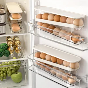 Auto Rolling Fridge Egg Organizer