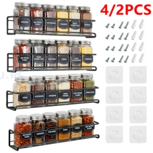 Wall Mount Spice Rack Organizer