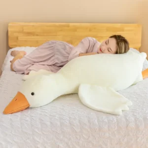 Hot 50/90/130CM Funny Goose Plush Stuffed Soft Duck Sleeping Pillow Sofa