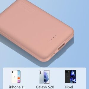 Miady Portable Charger 10000mAh Power Bank, USB-C Input and Dual USB Output, Fast Charging External Battery Pack