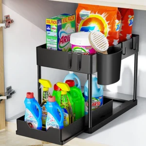 2-Tier Sliding Under Sink Organizer