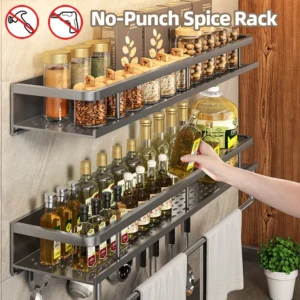 No-Drill Spice Rack Organizer