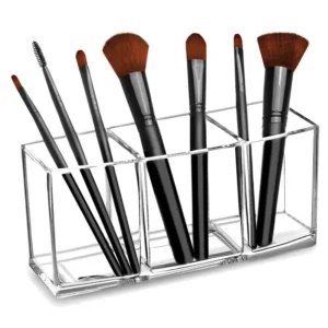 Acrylic 3-Grid Makeup Organizer