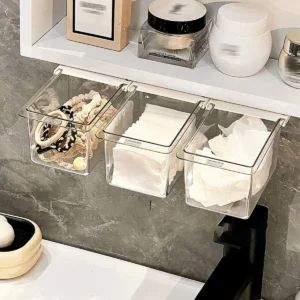 Transparent Pull-Out Bathroom Storage