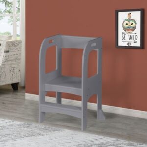 Gray Toddler Kitchen Step Stool