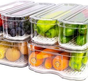 Clear Pet Fridge Bins 6 Pack