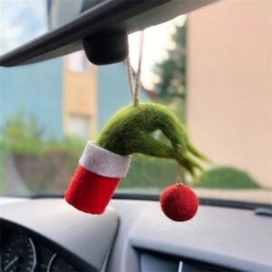 Green Furry Car Charm